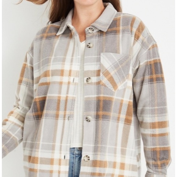 Maurices Women’s Brown Plaid Light Fleece Shirt (Size XXL) - Picture 5 of 10